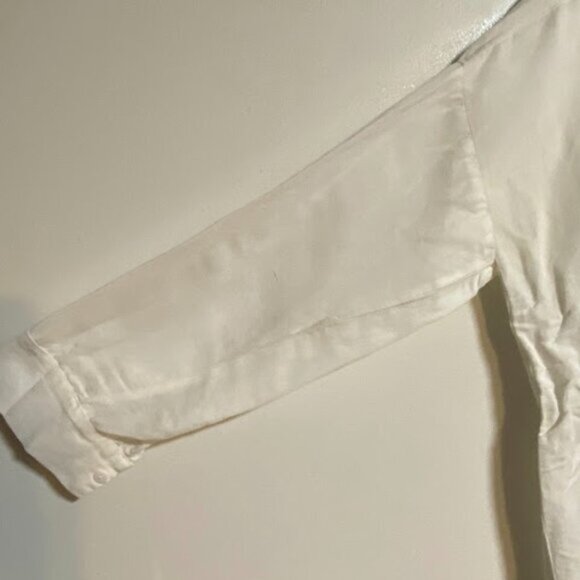 Zara Woman White Band Collar Women's Oversized Tunic Blouse Size M - Picture 3 of 7